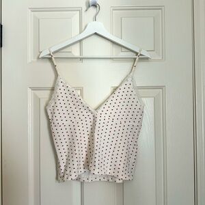 Brandy Melville Amara Lace Hearts Tank
